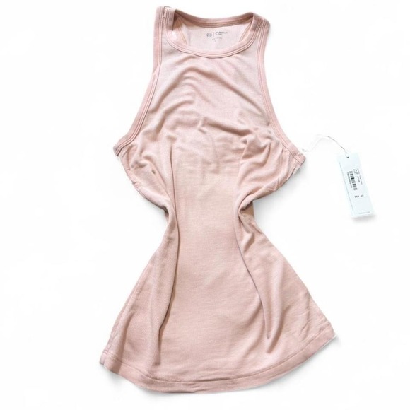 AG Blush Pink Ribbed Racerback Tank Top - Picture 2 of 12
